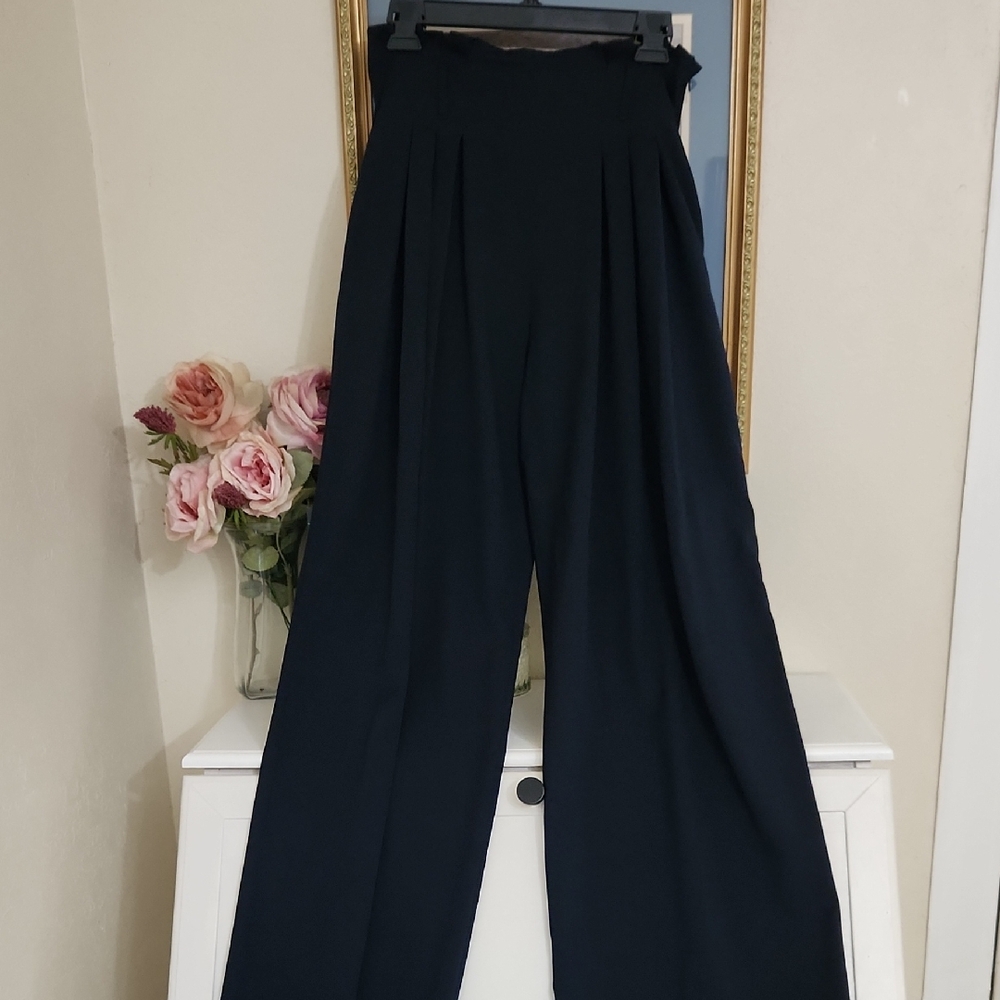 ANTONIO MELANI Navy Wide-Leg Pants